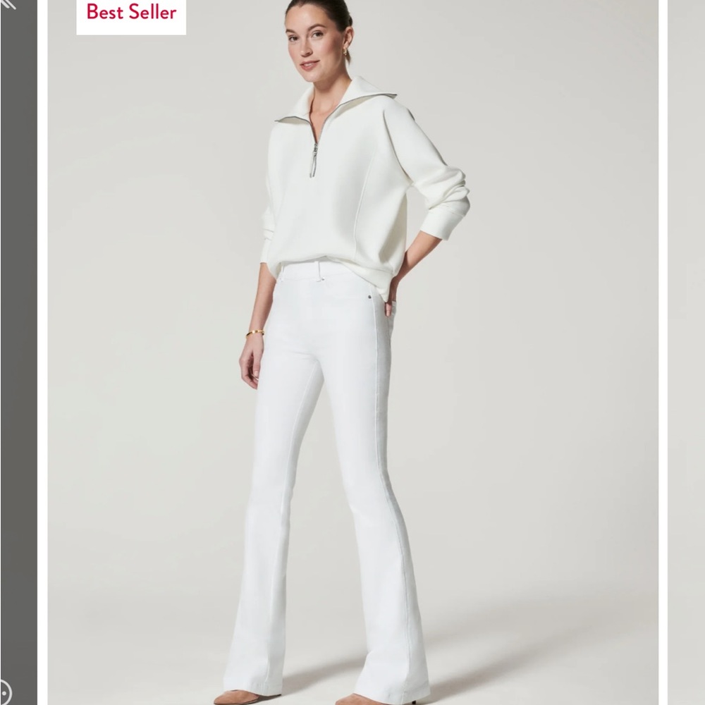 Spanx flare white jeans, LIKE NEW!!